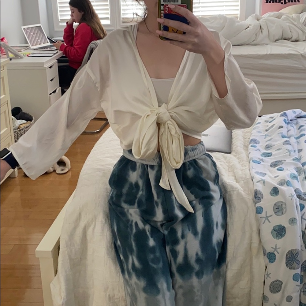 Silk Urban Outfiters Wrap Top